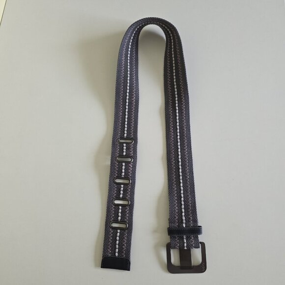 EDC by Esprit Belt For Size 4 Gray Embroidered Woven Metal Buckle Y2K VTG Boho - Picture 11 of 12